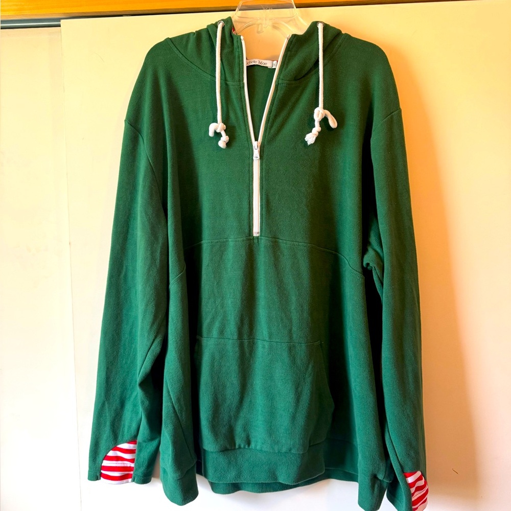 Michele Mae green 1/2 zip hoodie 3x